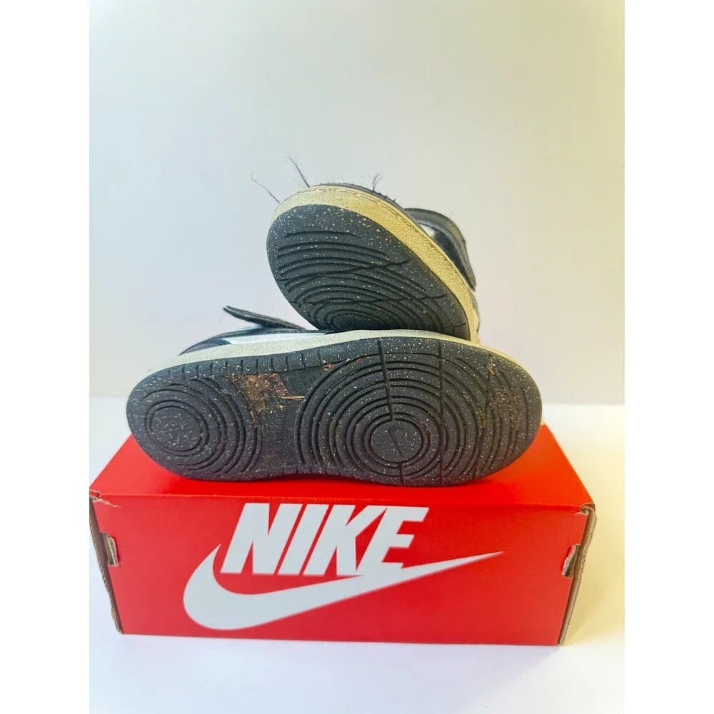 Nike Baby/Toddler Court Borough Low Recraft Shoes, White/Black, 10C